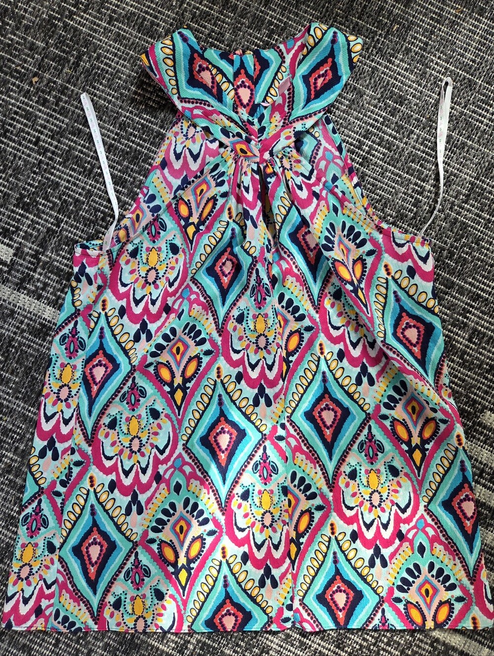 Lilly Pulitzer Size Medium Sleeveless Halter Tank Top Bright Multicolor Keyhole